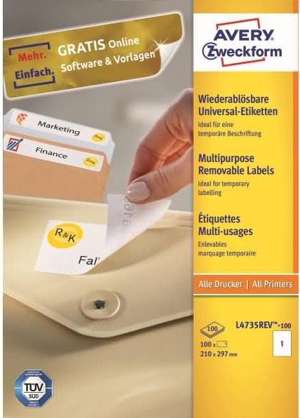 Actual product image Avery Universal labels