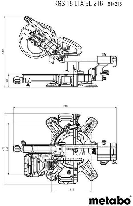 Produktbild Metabo KGS 18 LTX BL 216