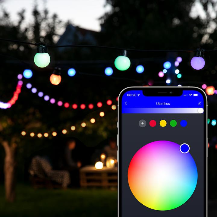 Produktbild Nordic Smartlight Lite Bulb Moments 14m Smart Outdoor Light Chain -15 x Globe 5cm (1.20 m)