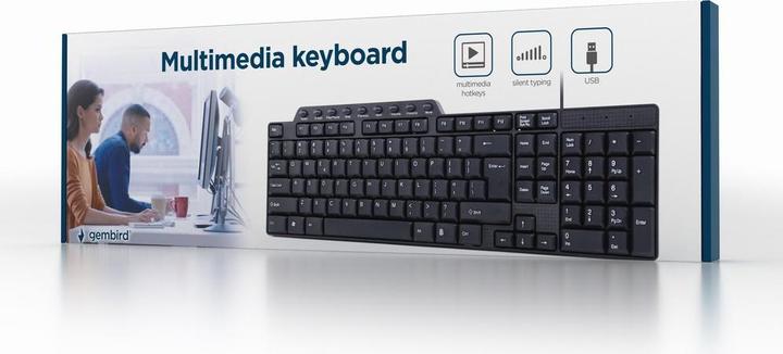 Immagine prodotto Gembird KB-UM-104 Tastiera USB QWERTY US Inglese (US, Cablato)