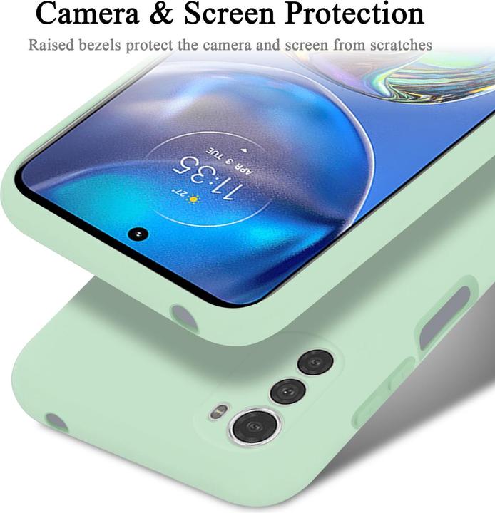 Productafbeelding Cadorabo TPU Liquid Silicone Hoesje Cover voor Motorola MOTO E32 4G / E32S (Motorola Moto E32s)