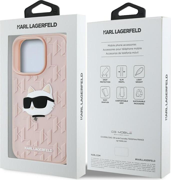 Immagine prodotto Karl Lagerfeld Etui 3D Rubber Monogram & Choupette for iPhone 16 Pro Max pink (Apple iPhone 16 Pro Max)