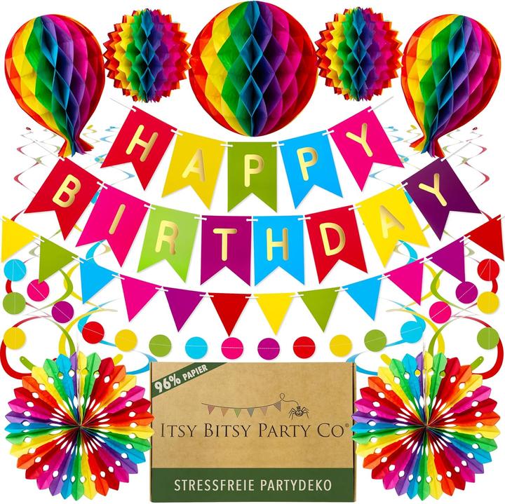 Itsy Bitsy Party Co Reusable "Rainbow" birthday decoration