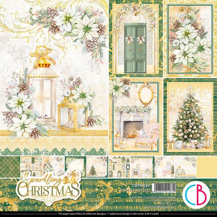 Produktbild Ciao Bella Scrapbook-Papier "Sparkling Christmas", 12 Blatt, 30,5 x 30,5 cm (190 g/m², 12 x)