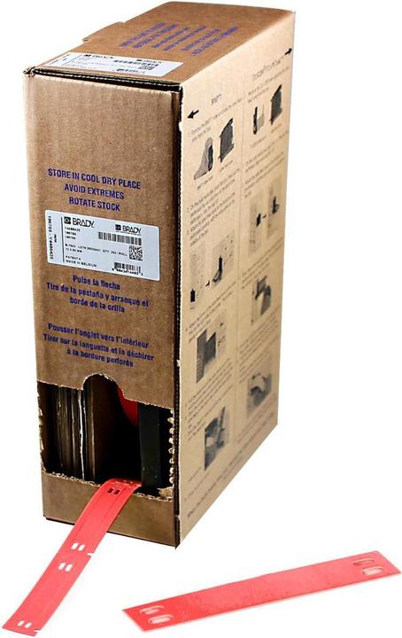 Produktbild Brady BM7-10x60-7643-RD, Heatex Schilder, Rot, matt, 10.00 x 60.00 mm, nicht klebend, Grossrolle (2