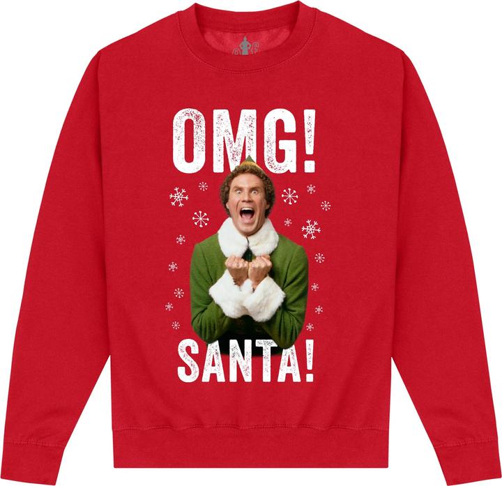 Elf OMG Santa Sweatshirt weihnachtliches Design (L)