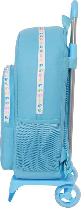 Produktbild Benetton Schulrucksack mit Rädern Spring Himmelsblau 30 x 46 x 14 cm