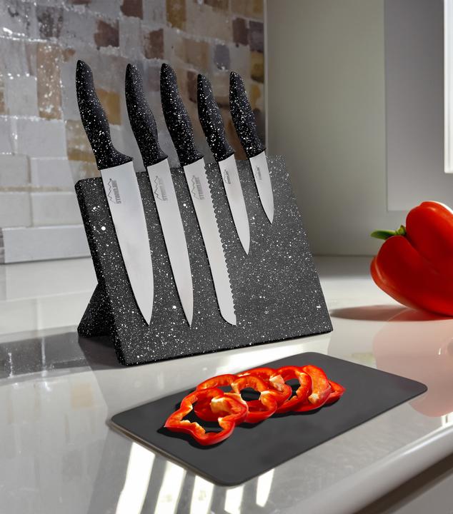 Actual product image Stoneline 5-piece knife set with block