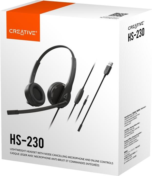 Produktbild Creative Labors HS-230 Headset Schwarz (Kabelgebunden)