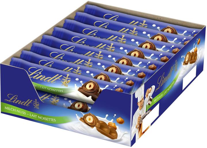 Image du produit Lindt Schokoladenriegel Milch Nuss Multipack (30 %, 630 g) (630 g)