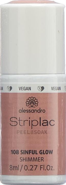 Produktbild Alessandro Striplac Peel or Soak Sinful Glow 8 ml (Beige, Braun, Abziehbarer Nagellack)