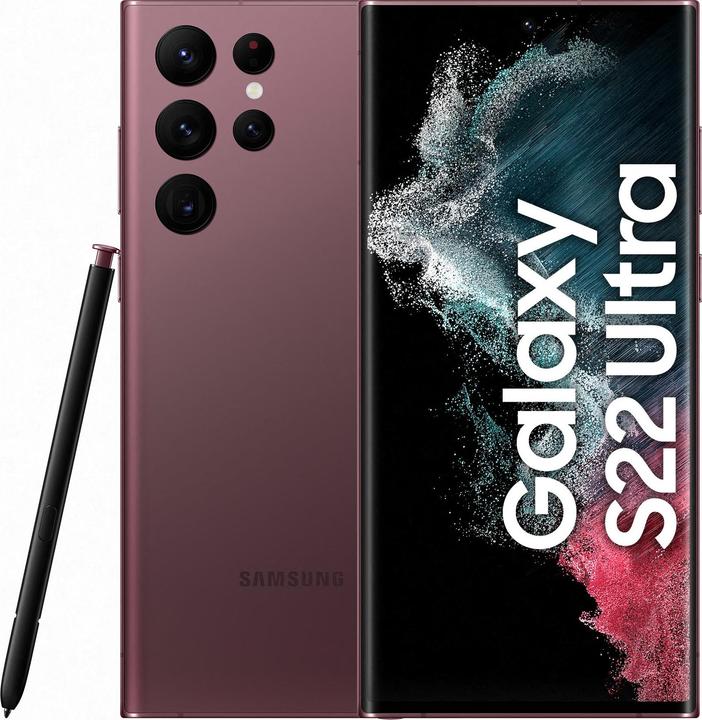 Samsung Galaxy S22 Ultra EU (256 GB, Burgundy, 6.80", Dual SIM, 108 Mpx, 5G)