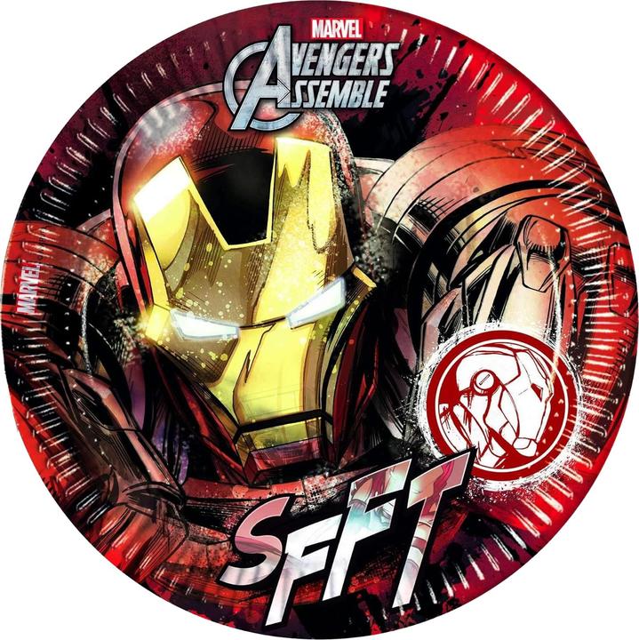 Image du produit Iron Man SFFT Paper Party Plates (Pack of 8) (8 x)