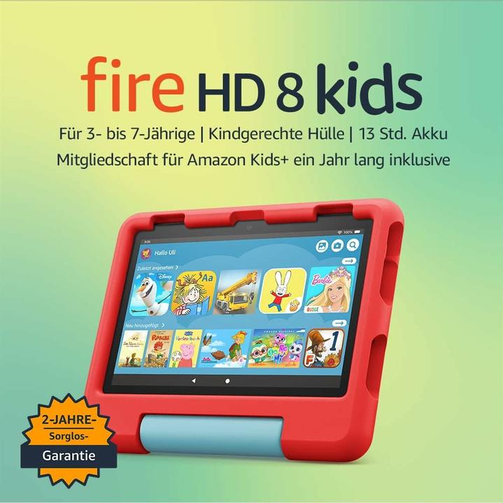 Image du produit Amazon Fire HD 8 Kids (2022), housse incluse (WLAN uniquement, 8", 32 Go, Red)
