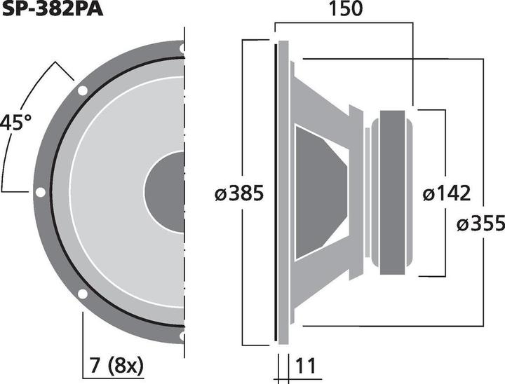 Produktbild Monacor Basslautsprecher (1 Stk.)