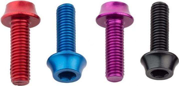 Image du produit Wolf Tooth Boulons de cage en aluminium, M5x15mm, 4 pcs, olive