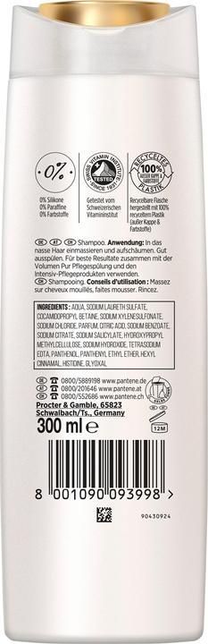 Actual product image Pantene Volume Pure (300 ml, Liquid shampoo)