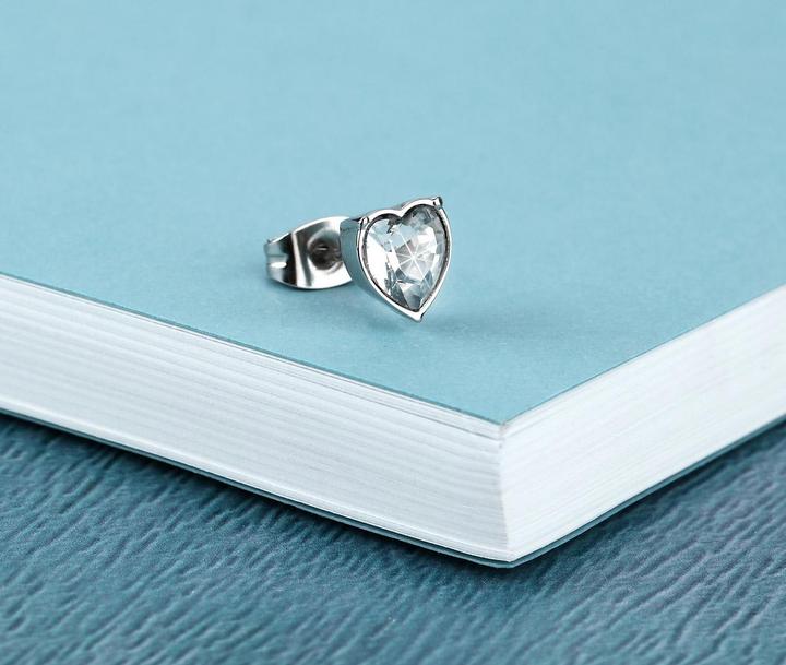 Actual product image La Petite Story Heart Single Stud Earrings (Stainless steel)