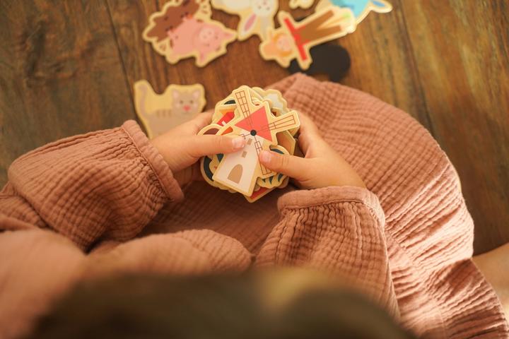 Activity Board Fridge magnets for children, wooden magnets with farm animals, pin board magnets, magnets for the