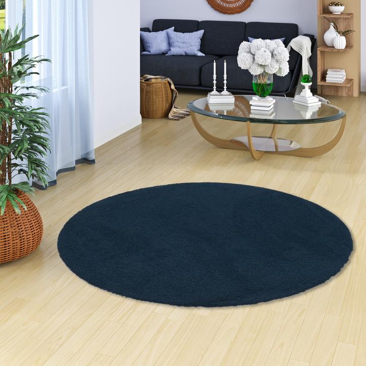 Image du produit Snapstyle Ronde de luxe en velours de tapis hirsute (Ø 100 cm)