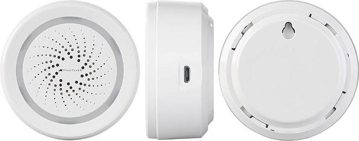 VisorTech Kit de 2 sirènes d'alarme avec WLAN & App, compatible avec Alexa & Google Assistant