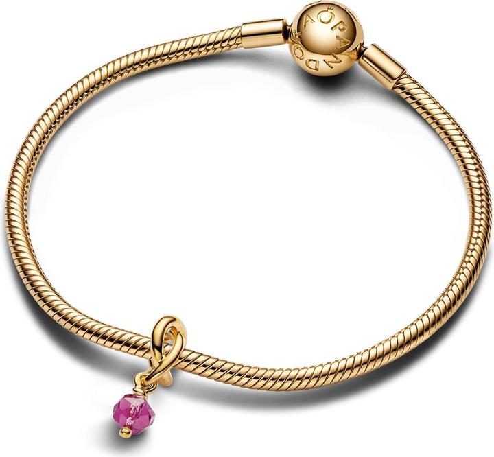 Produktbild Pandora Facettierter rosafarbener Ewigkeitskreis Charm Anhänger (Vergoldet, Sterlingsilber)