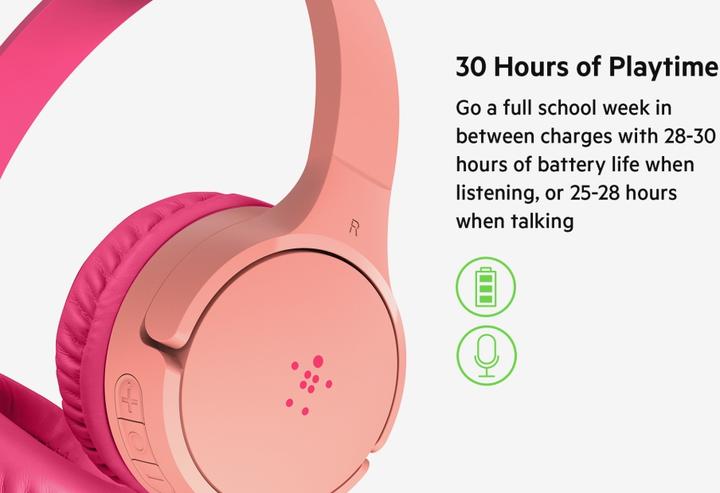 Immagine prodotto Belkin Soundform mini on-ear per bambini BT USB-C pi. AUD002btPKV3