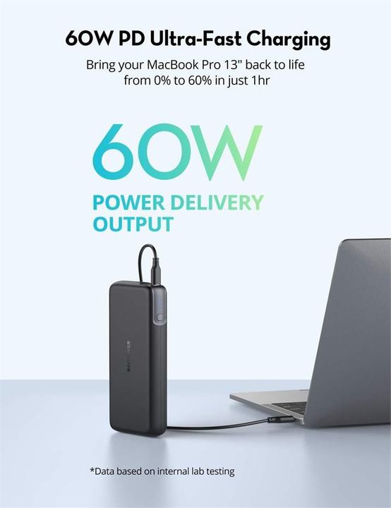 Image du produit RAVPower RP-PB201 (20000 mAh, 60 W, 72.60 Wh)