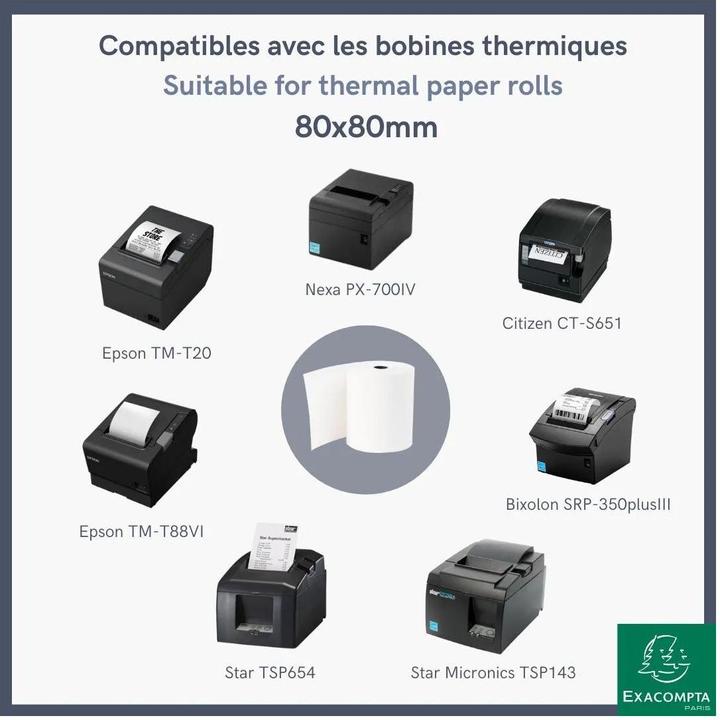 Actual product image Exacompta Thermal cash register roll