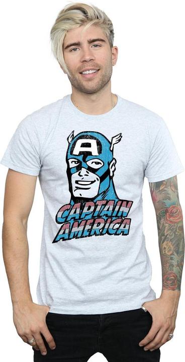 Immagine prodotto Captain America Distressed Maglietta Uomo (3XL)