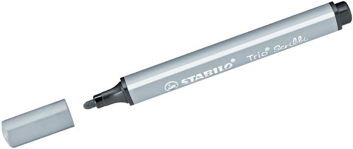 Actual product image STABILO Trio Scribbi Spring-loaded triangular felt-tip pen (Grey, 1 x)