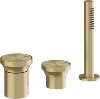 Produktbild Gessi Origini 3-Loch-Wannenarmatur, mit Umsteller, Schlauch, Handbrause, 2-Wege, Wannenrandmontage