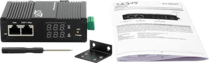 Immagine prodotto Exsys Industrial PoE++ Gigabit Splitter 50W (Splitter PoE)