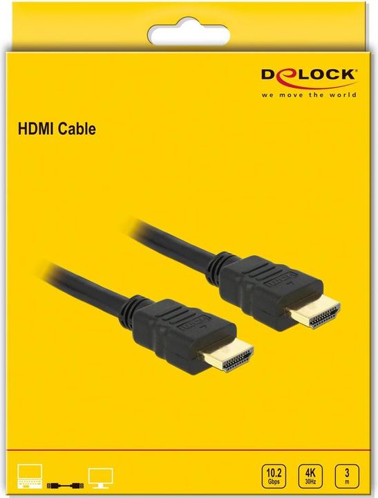 Immagine prodotto Delock HDMI (Typ A) — HDMI (Typ A) (3 m, HDMI)