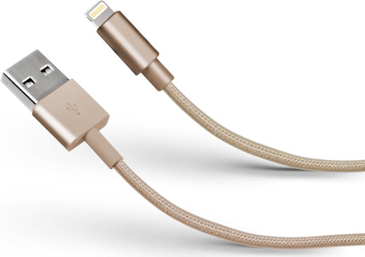 Image du produit SBS Câble de charge et de transfert de données Apple Lightning - Collection Or (1 m, USB 2.0)