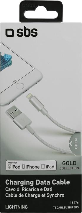 Immagine prodotto SBS Cavo di ricarica e trasferimento dati Apple Lightning - Collezione oro (1 m, USB 2.0)