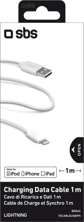 Immagine prodotto SBS Cavo dati USB 2.0 - Apple Lightning (1 m, USB 2.0)