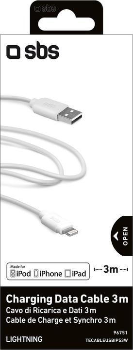 Immagine prodotto SBS Cavo USB 2.0 - Apple Lightning (3 m, USB 2.0)