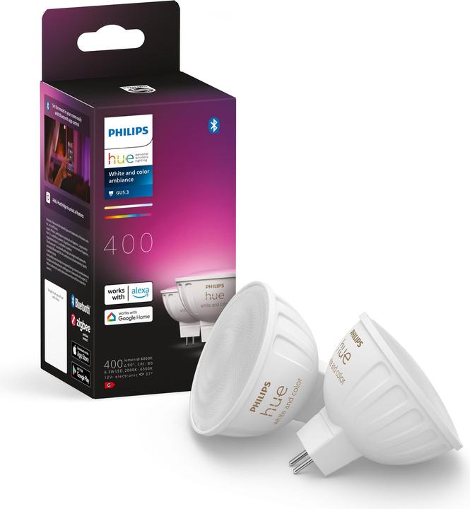Actual product image Philips Hue White & Colour Ambiance (GU5.3, 6.30 W, 400 lm, 2 x, G)