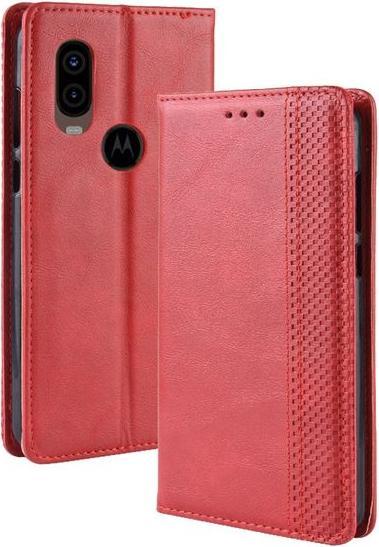 Produktbild MU Style Vintage Style Leder Bookcover Hülle (Motorola One Vision)