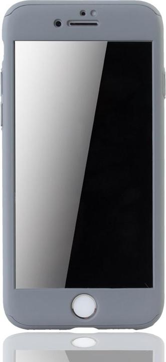 Produktbild König Design Hülle Handy Schutz für Apple iPhone 8 Full Case Cover Displayschutz Bumper Grau (Apple iPhone 8)