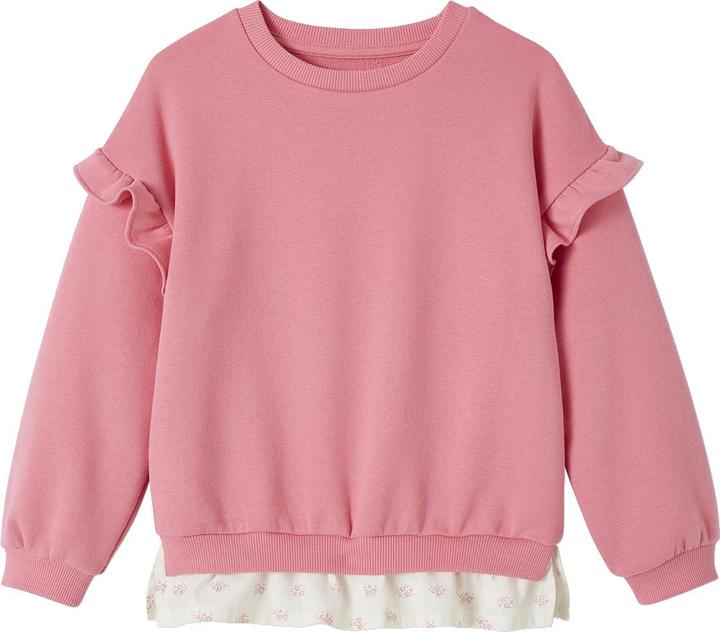 Actual product image Vertbaudet Girls' sweatshirt with flounce hem (158)