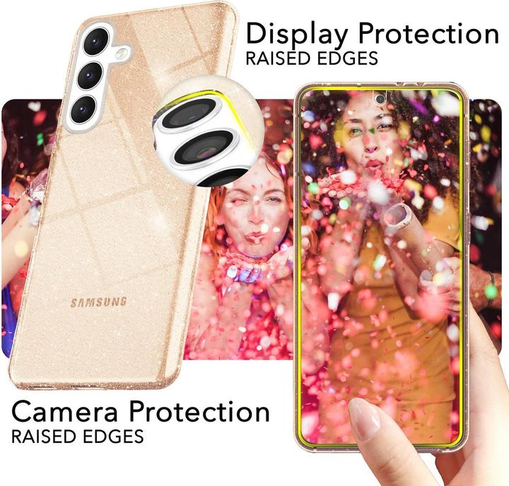 Produktbild Nalia Klare Glitzer Silikon Hülle (Samsung Galaxy S24)