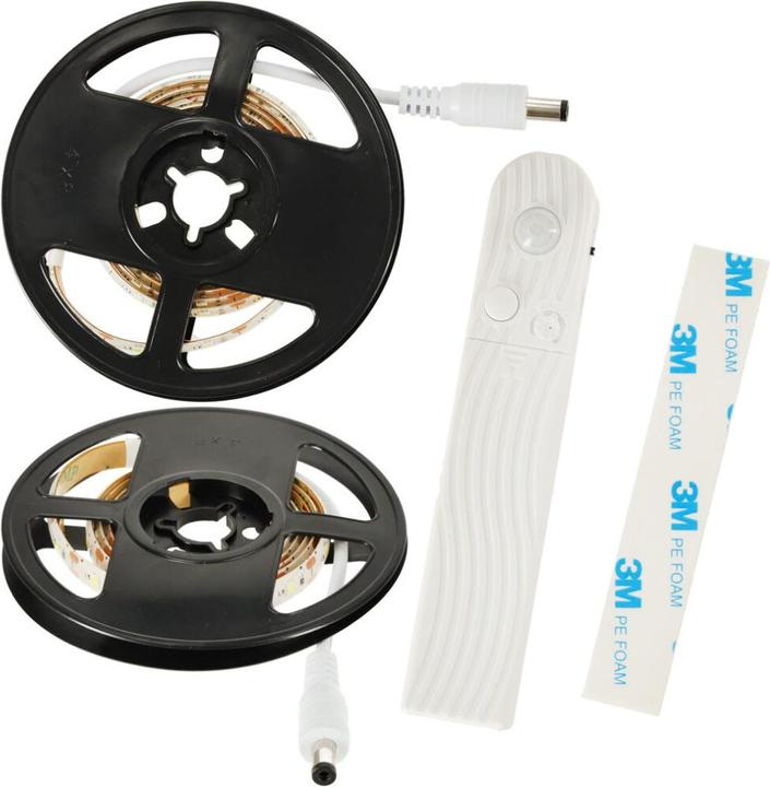 Actual product image Ikonka Battery-operated USB motion detector LED strip 1M warm white