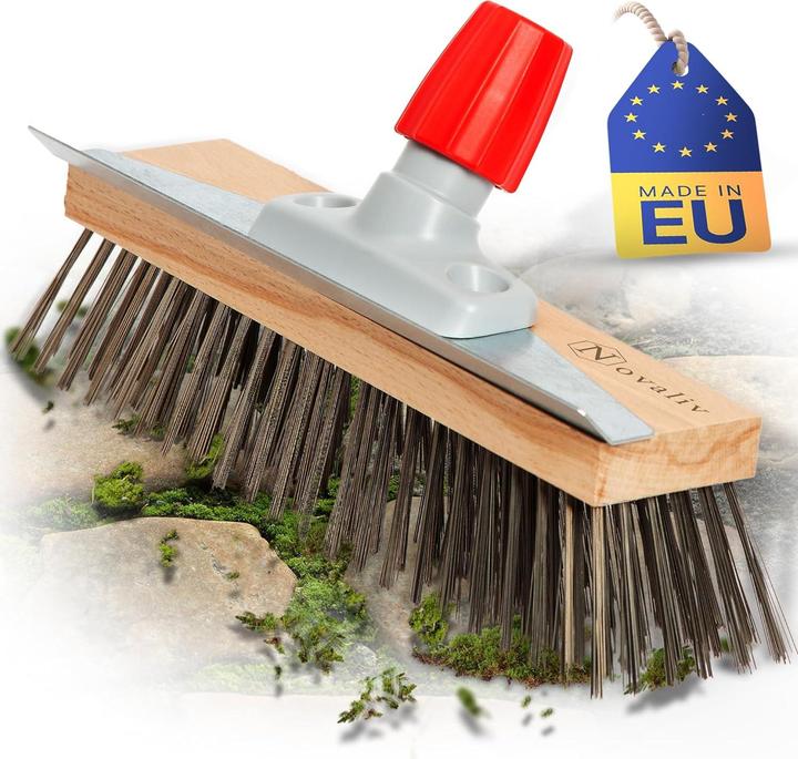Produktbild Novaliv Robuster Drahtbesen Moos - Effiziente Moosentfernung, Drahtbürste, 6-Reihen Metallborsten, f (1 Stk.)