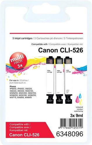 Produktbild Office Depot Tintenpatrone Kompatibel Canon CLI-526 Cyan, Magenta, Gelb