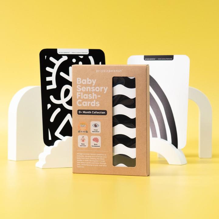 Actual product image Priya & Peanut Newborn Sensory Cards 0+, Award-Winning Baby Toy