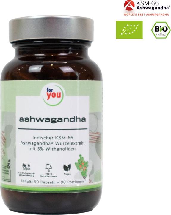 Produktbild For You Ashwagandha (90 Stück, Kapseln, 42.70 g)