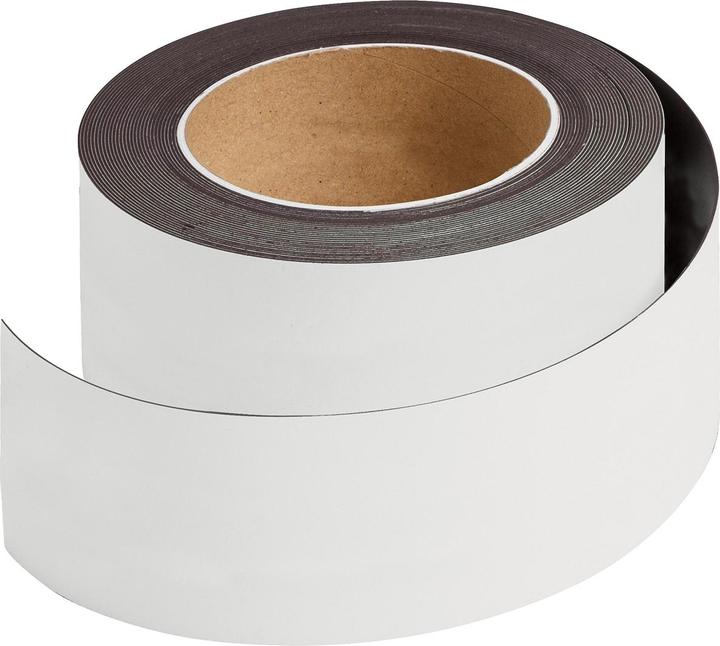 Actual product image Brady B-859, unlabelled magnetic strips, white, 80.00 mm x 10.00 m (1 roll)