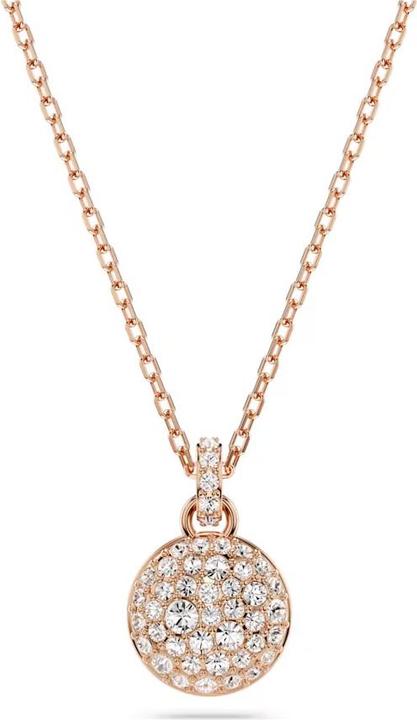 Swarovski Meteora Halskette Weiss Roségold (Swarovski Metall, 40 - 47 cm)